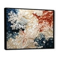 thumbnail image 2 of Designart "Blush And Ivory Seashore Coral Mosaic II" Coastal Coral Under Water Floater Framed Wall Art Prints, 2 of 5