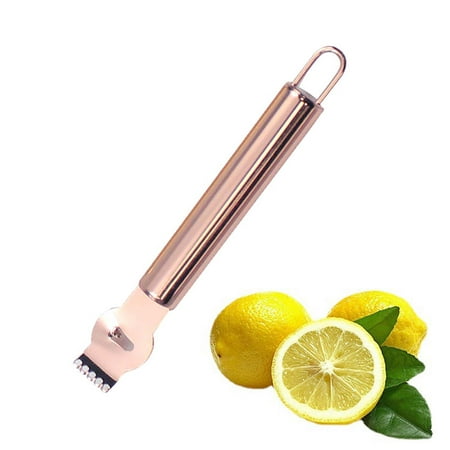 

DMDUOU Stainless Steel Fruit Grater Lemon Shaver Perfect for Baking & Cooking - Unique Round Handle Easy to Clean Durable Stainless Steel Blade Great for Lemons & Oranges Rose Gold