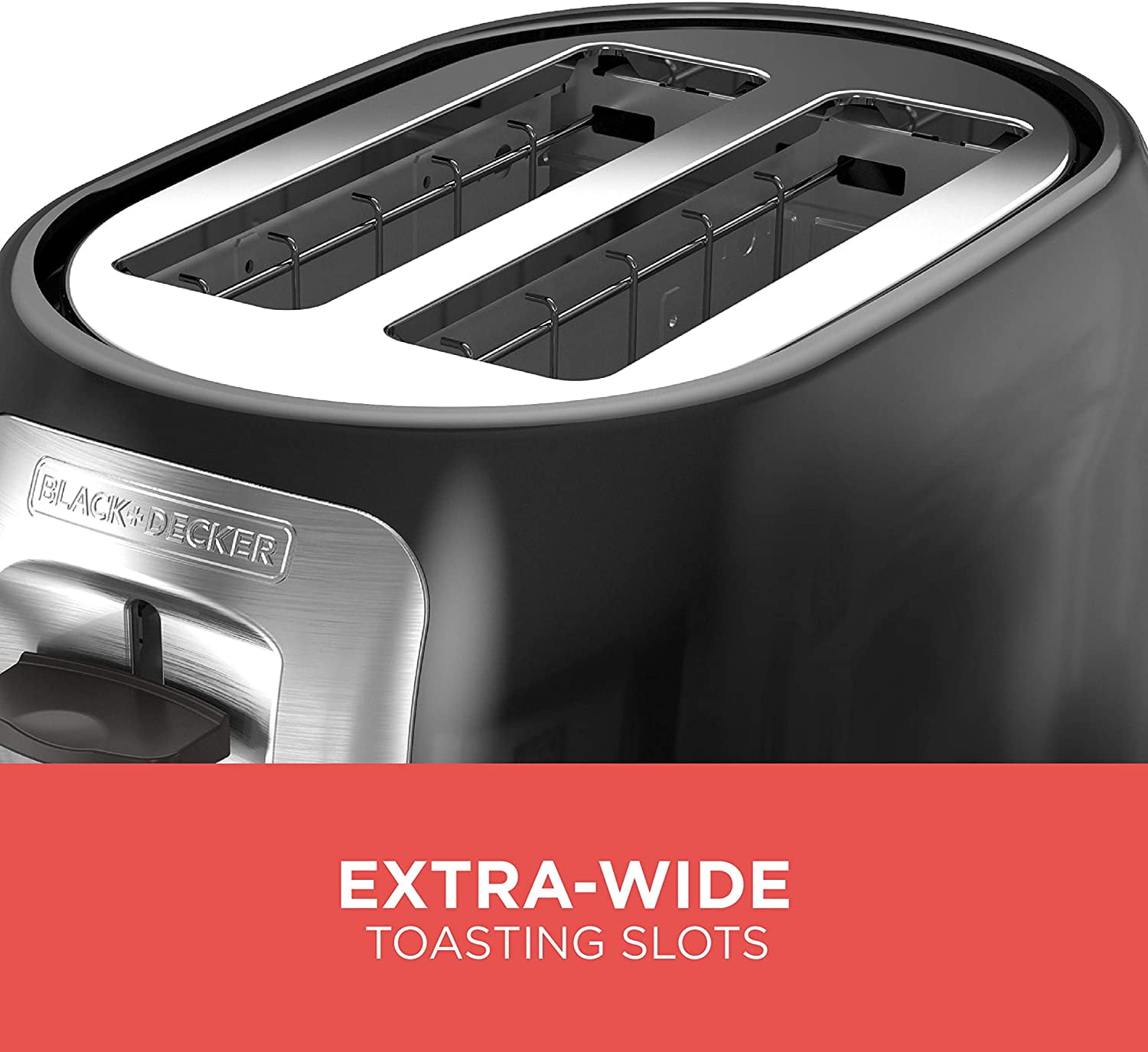4-Slice Toaster, Extra Wide Slots, 7 Shade Settings, 1400 Watts, Frozen and Bagel Buttons, Toast Shade Selector, Extra Lift