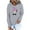 Gray, variant on Fesfesfes Ugly Xmas Sweater Women's Casual Printed Long Sleeve Blouse Hooded Pullover Tops Sweatershirt