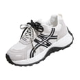 thumbnail image 2 of pwidon Women's Chunky Sneakers Athletic Shoes Platform Breathable Mesh Walking Running Casual Fashion Trainers Beige 7, 2 of 9