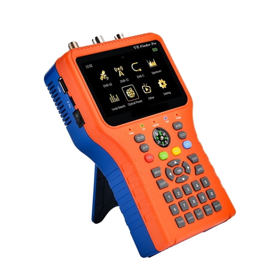 Satelliet Signaal Finder V8 Finder Pro DVB-S2X/S2/S/T2/T/C/ATSC-C H.265 Usb Wifi 2.4G Auto Bereken ,Portable Carrying