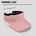 thumbnail image 7 of Aplkyhs Pink Glitter Women's Golf Shirt and Sun Visor Hat Set Sleeveless Collared Racerback Quick Dry Moisture Wicking Fabric Adjustable UV Protection Sun Visor for Golf,Running,Outdoor Activities, 7 of 7