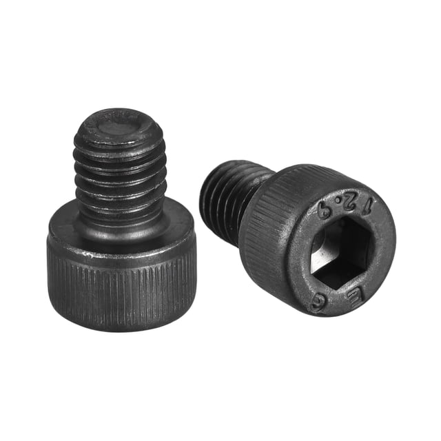 Unique Bargains M8x10mm Socket Head Bolts 12.9 Grade Alloy Steel Cap Screws Fully Thread 10 Pack