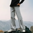 thumbnail image 2 of ManxiVoo Womens Outdoor Hiking Pants Straight Leg Loose Fit Casual Tactical Trousers for Spring Fall XXL Size Light Ashy, 2 of 8