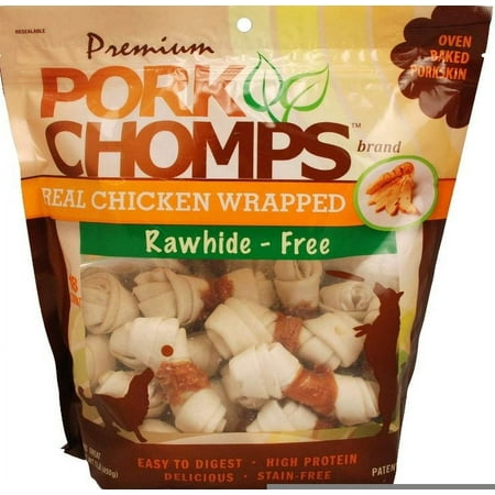 UPC: 0015958990020 | Scott Pet Pork Chomps Premium Real Chicken Wrapped Knotz – Regular 18 count