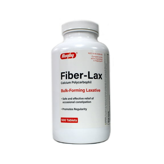 Rugby Fiber-Lax 625 mg Tablets 500 ea