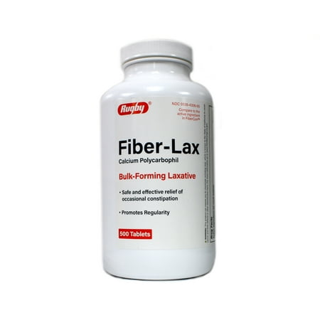 Rugby Fiber-Lax 625 mg Tablets 500 ea