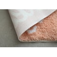 thumbnail image 3 of SELGRCE H·Y Pink Peach Semicircle-shaped Non-Slip Bathmat Area Rug for Bedroom Bathroom Kitchen Floor Soft Water Absorption Small Carpet for Kid's Room (18''x26''), 3 of 5