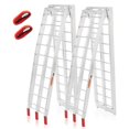 thumbnail image 2 of 72" L X9 W ATV Ramps, Anti-Slip Ramp Set Of Two, Silver Color, Total Weight Capacity 1000 Lbs, Anti-Slip Metal Ramp For Loading Motorcycles, Bicycles, ATVs, Lawnmowers, Tractors - Walmart Supplies 2 of 12