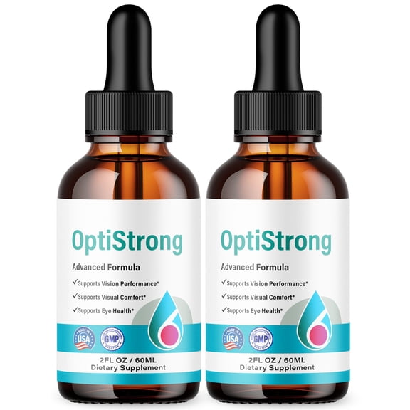 OptiStrong Vision Support Drops Advanced Formula Eye Health Supplement Opti Strong 60 Servings