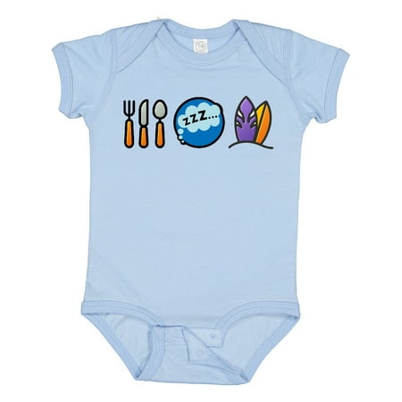 

Inktastic Surfing Eat Sleep Surf Gift Baby Boy or Baby Girl Bodysuit