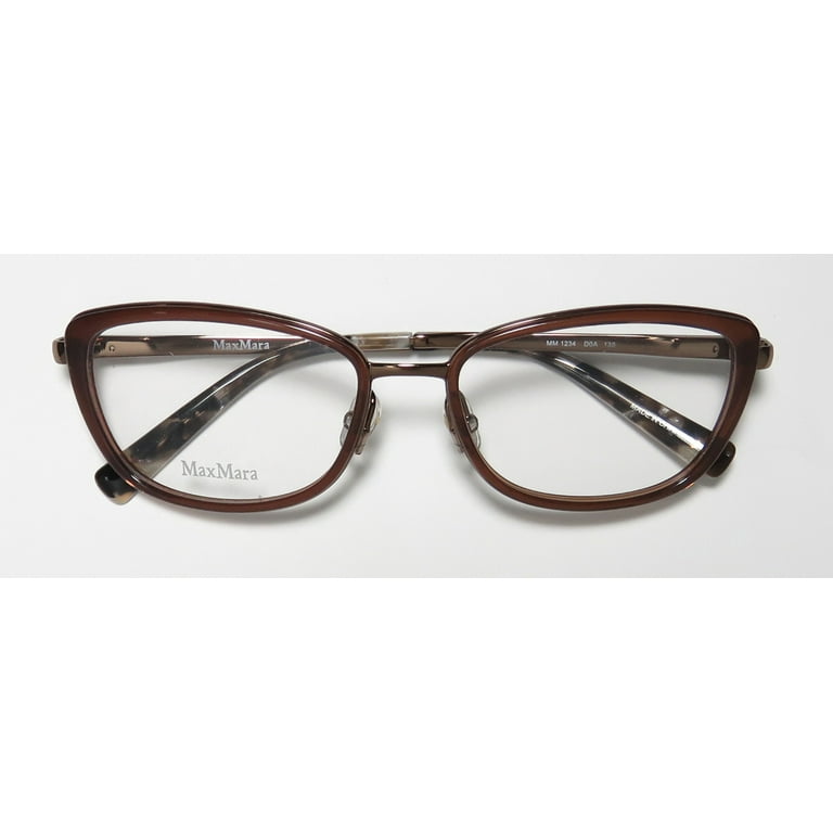 Max Mara マックスマーラ MM5149-D 066 Eyeglass Frames Brown MAX MARA Eyeglasses 1234 0D0A Brown 53MM - Walmart.com