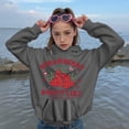 thumbnail image 2 of Bibifish Women Hoodies Back To School Strawberry Graphic Print Casual Long Sleeve Drawstring Hoooded Sweatshirts Cozy Pullovers With Pocket, 2 of 4