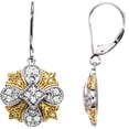 thumbnail image 4 of 1/2 ct tw Natural Yellow & White Diamonds Lever Back Earrings, 4 of 4