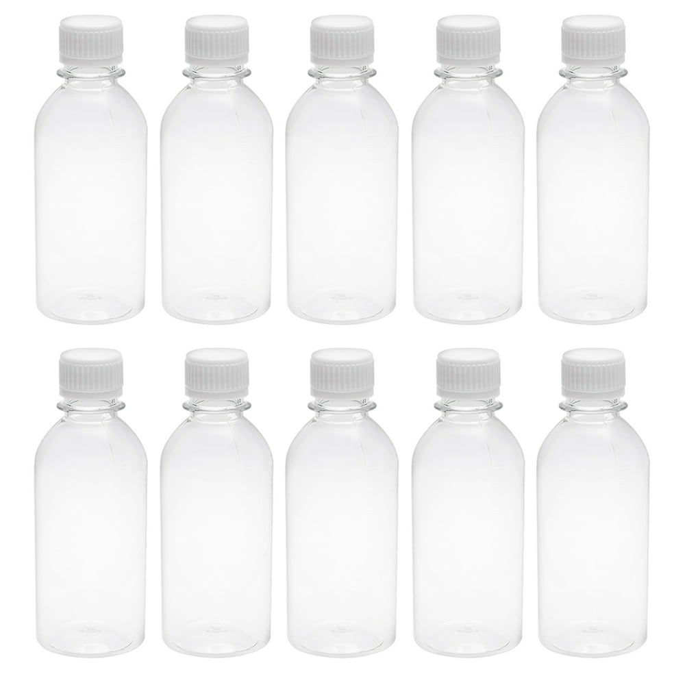 Uxcell Plastic 6.8 oz/200ml Small Mouth Reagent Bottle, 10 Pack