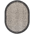 thumbnail image 2 of Safavieh Chelsea Doriane Bordered Wool Area Rug, White/Black, 7'6" x 9'6" Oval, 2 of 10