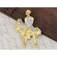 thumbnail image 2 of Shiny Gold Tone Marilyn Monroe Keepsake Souvenir Crystal Rhinestone Pin Brooch, 2 of 4