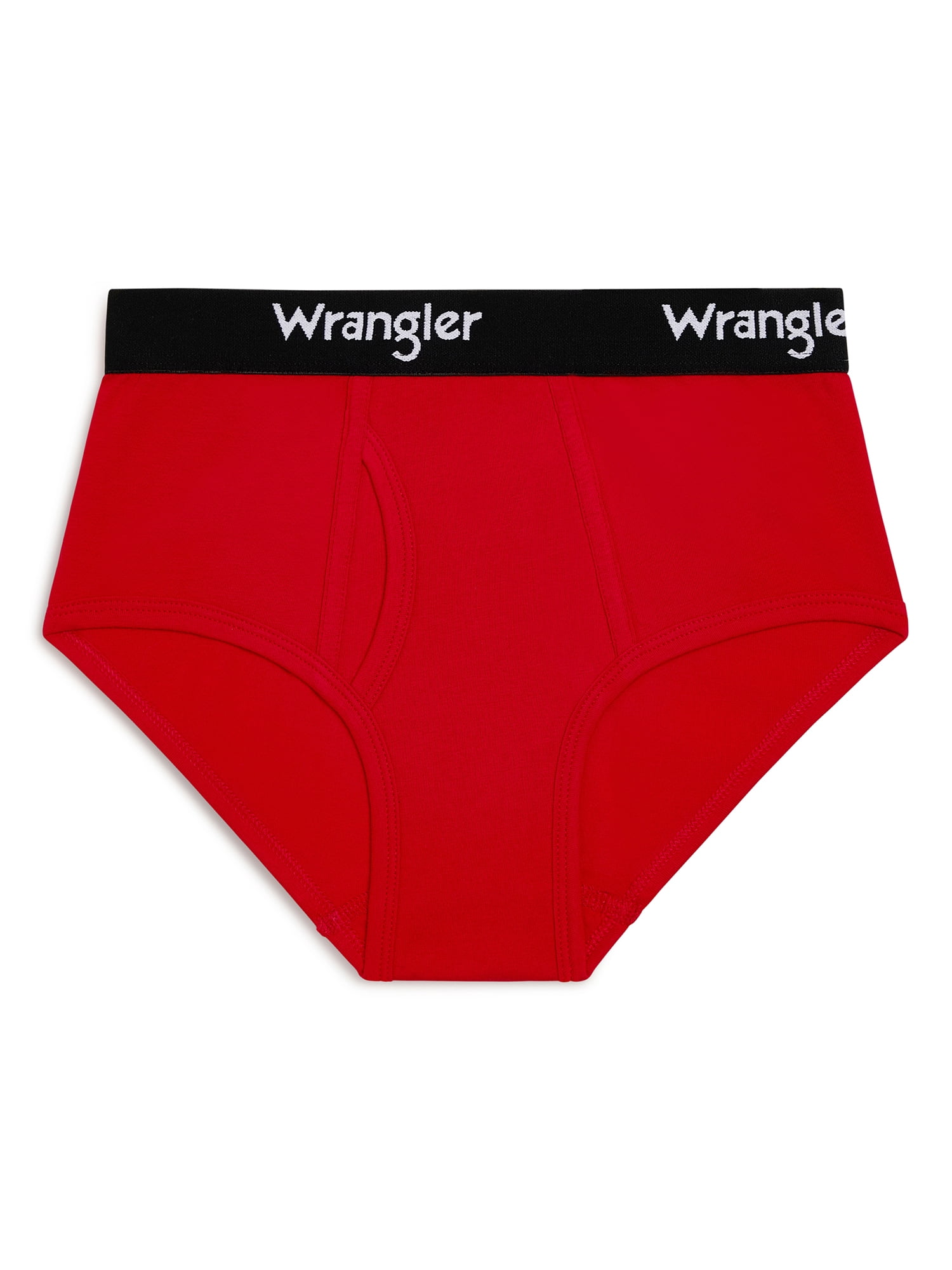 Wrangler Boys' Cotton Briefs, Soft Boys Underwear w/ 4-Way Stretch, Medium, 5-Pack