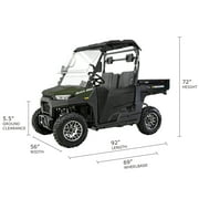 Massimo Buck 250 Side by Side UTV 12hp, 177cc, 6.5 cf. Dumping Cargo Bed -Green