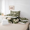 thumbnail image 6 of Feelyou Boy Camo Bedding Comforter Set 7pcs, Green Initial F Letter Full Bedding Set, 6 of 8
