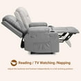 thumbnail image 4 of Power Lift Recliner Chair for Elderly, PU Leather Electric Recliner Sofa with Heat & Massage, Remote, Overstuffed Armrests, Side Pocket, for Living Room or Bedroom, MS Grey, 4 of 7
