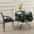 thumbnail image 7 of SKYSONIC Watercolor Nest Round Tablecloth 60inch Indoor Wrinkle Free, Blue Easter Eggs Circular Lace Table Cover Washable for Kitchen Party BBQ Dining Decor, 7 of 7