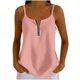thumbnail image 2 of Neewe Women's Zipper V-Neck Sleeveless Summer Tops Business Casual Work Tunic Tank Tops Dressy Blouse Shirt, 2 of 8