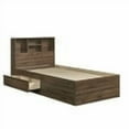 thumbnail image 3 of Your Zone Easy to Assemble Storage Bed with Bookcase Headboard, Twin, Canyon Walnut Finish, 3 of 6