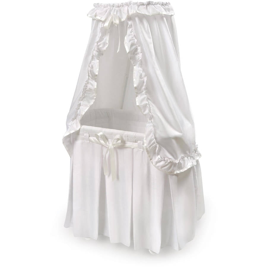 Badger Basket Majesty Baby with Canopy, White