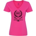 thumbnail image 3 of Inktastic Born in 1963 Limited Edition Women's V-Neck T-Shirt, 3 of 5