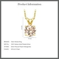 thumbnail image 5 of Gem Stone King 18K Yellow Gold Plated Silver Peach Morganite Pendant Necklace for Women (0.60 Cttw, Gemstone October Birthstone, Round 6MM, With 18 inch Silver Chain), 5 of 5