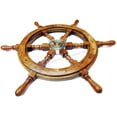 thumbnail image 2 of Wooden Ship Wheel (Natural Wood) - (36 Inches), 2 of 5