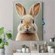 thumbnail image 4 of Qisvanset Framed Canvas Wall Art 12x16 Inch Earth Tone Bunny Botanical Kids Nursery Print Art, 4 of 5