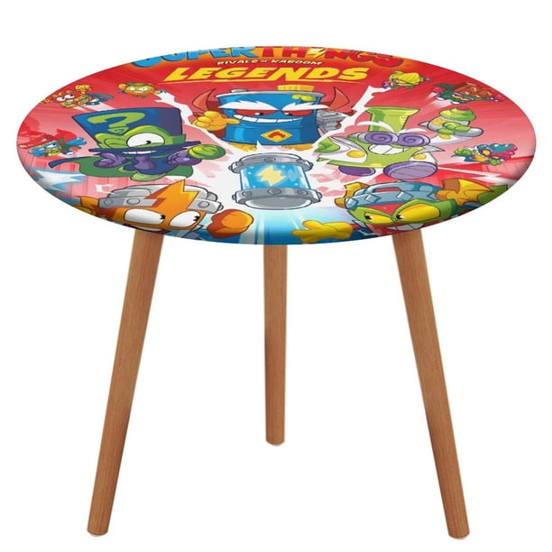 Superthings-theme Fitted Round Tablecloths Elastic Edged Table Covers Waterproof Table Cloth for Kitchen Holiday Party Tables Decor 120cm