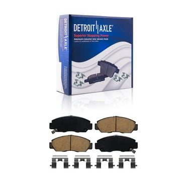 Detroit Axle - Front Brake Pads for 2006-2011 Acura CSX, 03-07 Honda Accord, 06-10 Civic, Ceramic Brake Pads w/Hardware 2003 2004 2005 2006 2007 Replacement