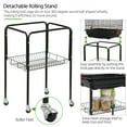 thumbnail image 3 of Alden Design 64" Open Top Metal Bird Cage with Detachable Rolling Stand, Black, 3 of 12