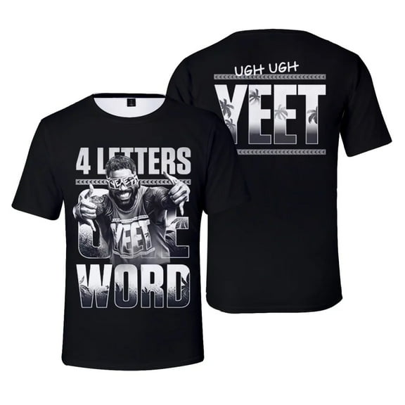 Jey USO Four Letters One Word Yeet T-Shirts Women Men Short Sleeve Tee Casual Fashion Clothes