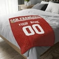thumbnail image 5 of San Francisco Throw Blanket for Men Women Boy Custom Name and Number Gifts, 5 of 5