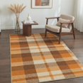 thumbnail image 3 of GENIMO 5'x7' Area Rug for Living Room, Machine Washable Non Slip Low Pile Rug for Bedroom Dining Room, Simple Minimalist, Caramel Brown, 3 of 6