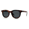 thumbnail image 4 of Neat Round Horn Rim Gentlemanly Fashion Plastic Hustler Sunglasses Tortoise - Black, 4 of 8