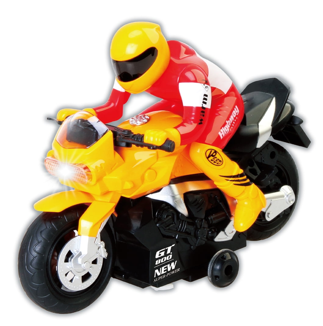 PlayWorld Ready! Set! Race! RC Motocycle Remote Control Toy - Yellow