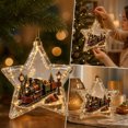 thumbnail image 4 of Liamobondopolis Glowing Christmas Story Ornament, Light Up Star Shaped Mini Holiday Scene with Santa, Angel and Snowman, Shatterproof Acrylic Hanging Decor for Christmas Tree and Winter Home, 4 of 6