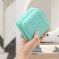 thumbnail image 6 of Travel Velvet Jewelry Box with Mirror, Mini Gifts Case for Women Girls, Small Portable Organizer Boxes for Rings Earrings Necklaces Bracelets (Blue), 6 of 7