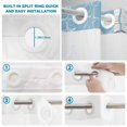thumbnail image 4 of No Hook Shower Curtain, Blue Coastal Starfish Shower Curtains for Bathroom with See Through Top Window, Vintage Wooden Nautical Coral Summer Waterproof & Washable Bath Curtain 66"x72", 4 of 9