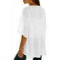 thumbnail image 5 of Daiosportswear Women'S Chiffon Kimono Loose Casual Open Front Cover Ups,Cover-Up for Women White S(S), 5 of 8