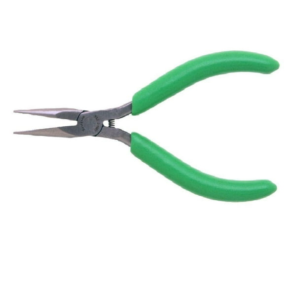 Weller LN542N Xcelite Thin Fine Point Long Nose Plier with Green Cushion Grip Handle