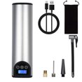 thumbnail image 1 of Graflsoa Portable Mini Car Tire Inflator with LCD Display, 150PSI Max Pressure, USB Rechargeable, Emergency Light, Aluminum Alloy, 25L/Min Air Flow, Includes 4 Nozzles & Carry Bag, 1 of 6