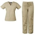 thumbnail image 3 of Medgear Womens Scrubs Set V-Neck Top and Drawstring Pant Medical Uniform, 3 of 4