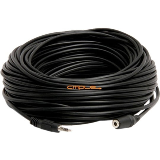 Cmple 3.5mm 1/8" Stereo Audio Aux Headphone Cable Extension Cord Male to Female 100 Feet